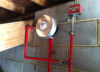 Fire sprinkler alarm