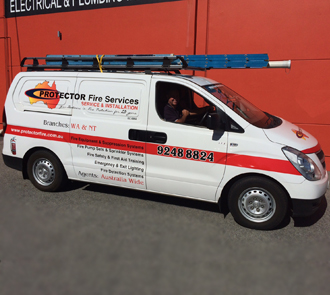 Extinguisher service vehicle